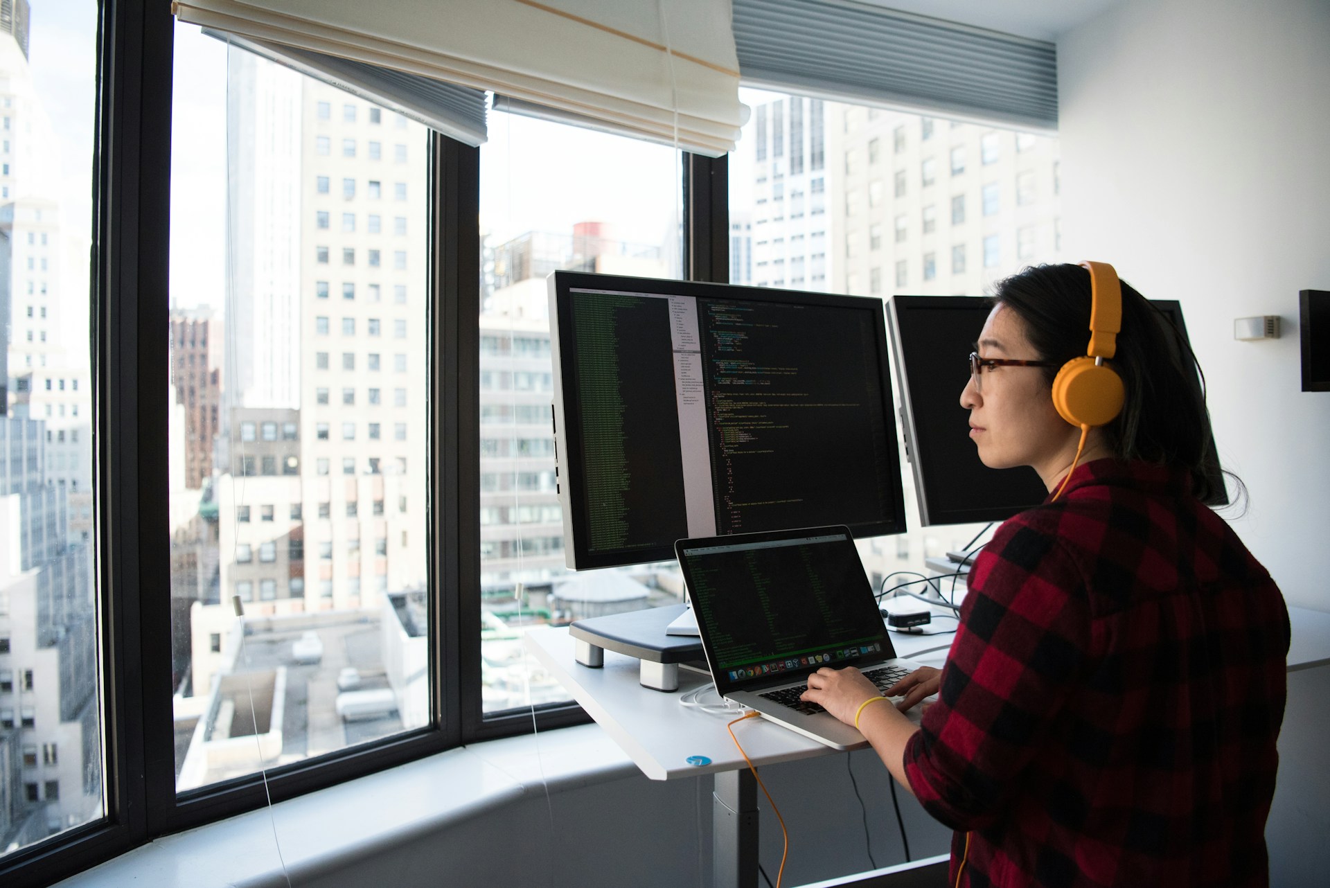 Senior ERP architect reviewing manufacturing system configuration